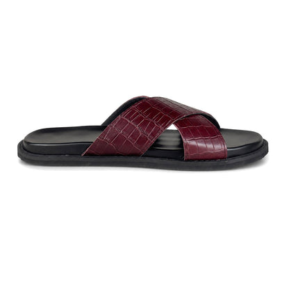 BURGUNDY SLIPPER X - LEATHER INSOLE