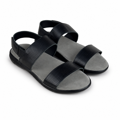 BLACK SANDAL - SUEDE INSOLE