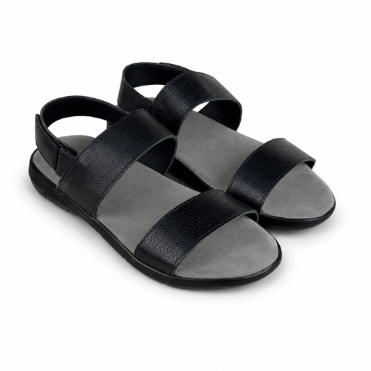 BLACK SANDAL - SUEDE INSOLE
