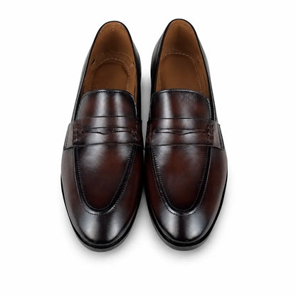 PENNY LEATHER LOAFER - BROWN