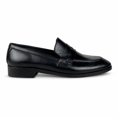 PENNY LEATHER LOAFER - BLACK