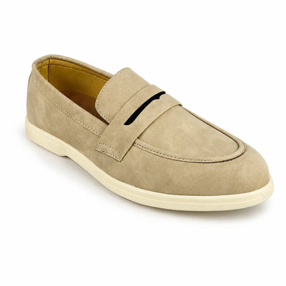 CREAM NUBUCK SUEDE MEDICATED LOAFER