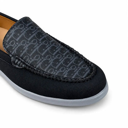 DIOR SUEDE MEDICATED LOAFER - BLACK