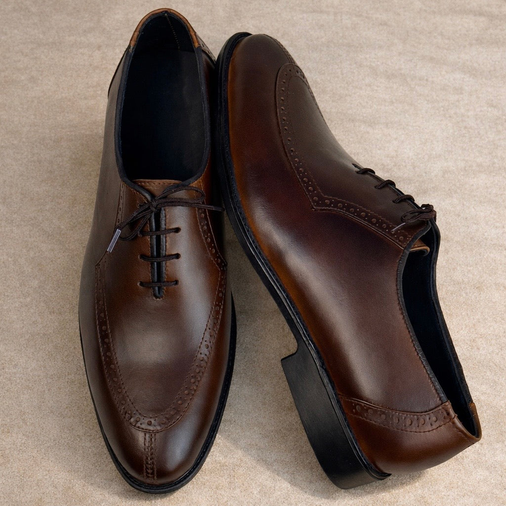 SHADED BROWN BROGUE OXFORD