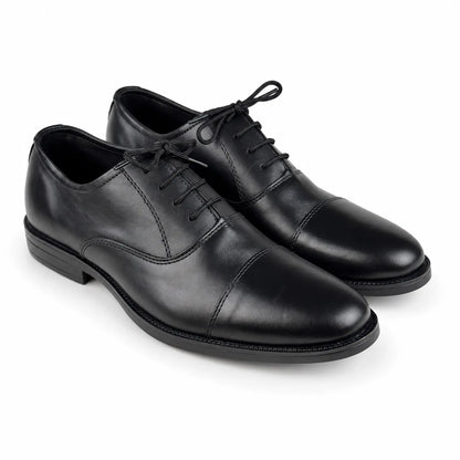 LEATHER OXFORD - BLACK