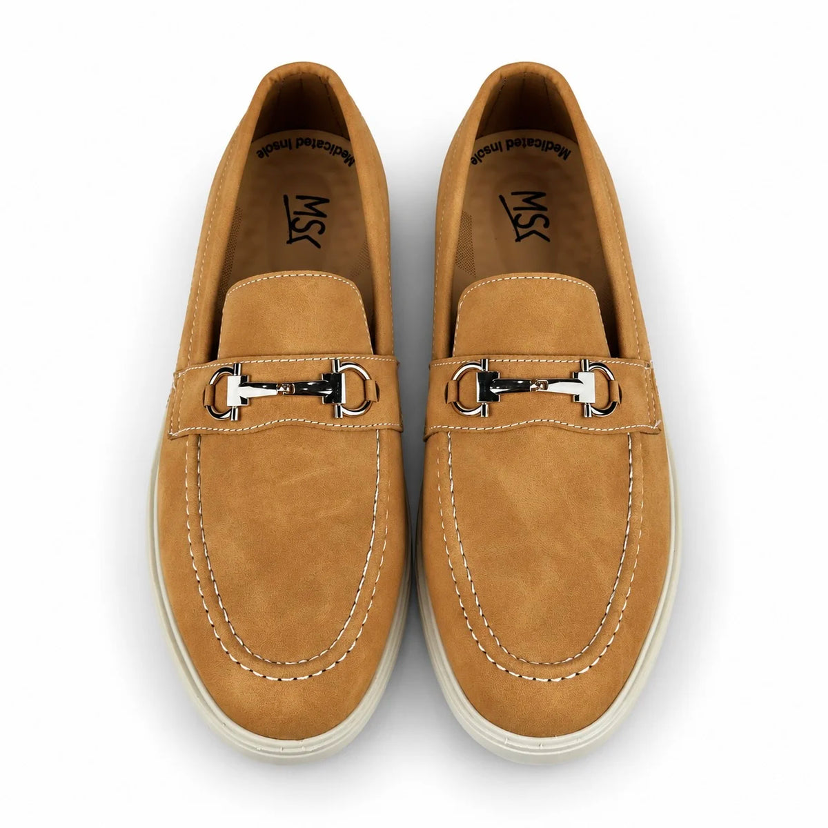 CAMEL NUBUCK SUEDE MEDICATED LOAFER