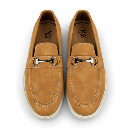 CAMEL NUBUCK SUEDE MEDICATED LOAFER