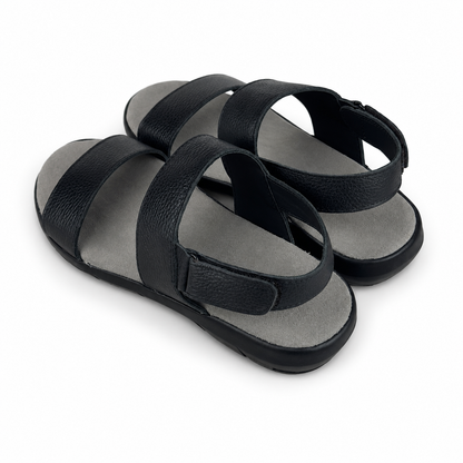BLACK SANDAL - SUEDE INSOLE