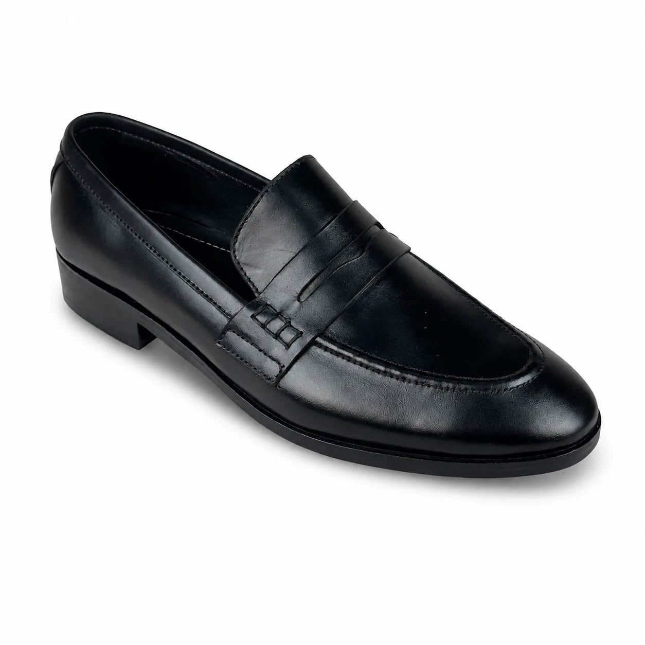 PENNY LEATHER LOAFER - BLACK