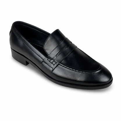 PENNY LEATHER LOAFER - BLACK