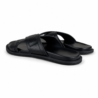 BLACK SLIPPER X - LEATHER INSOLE