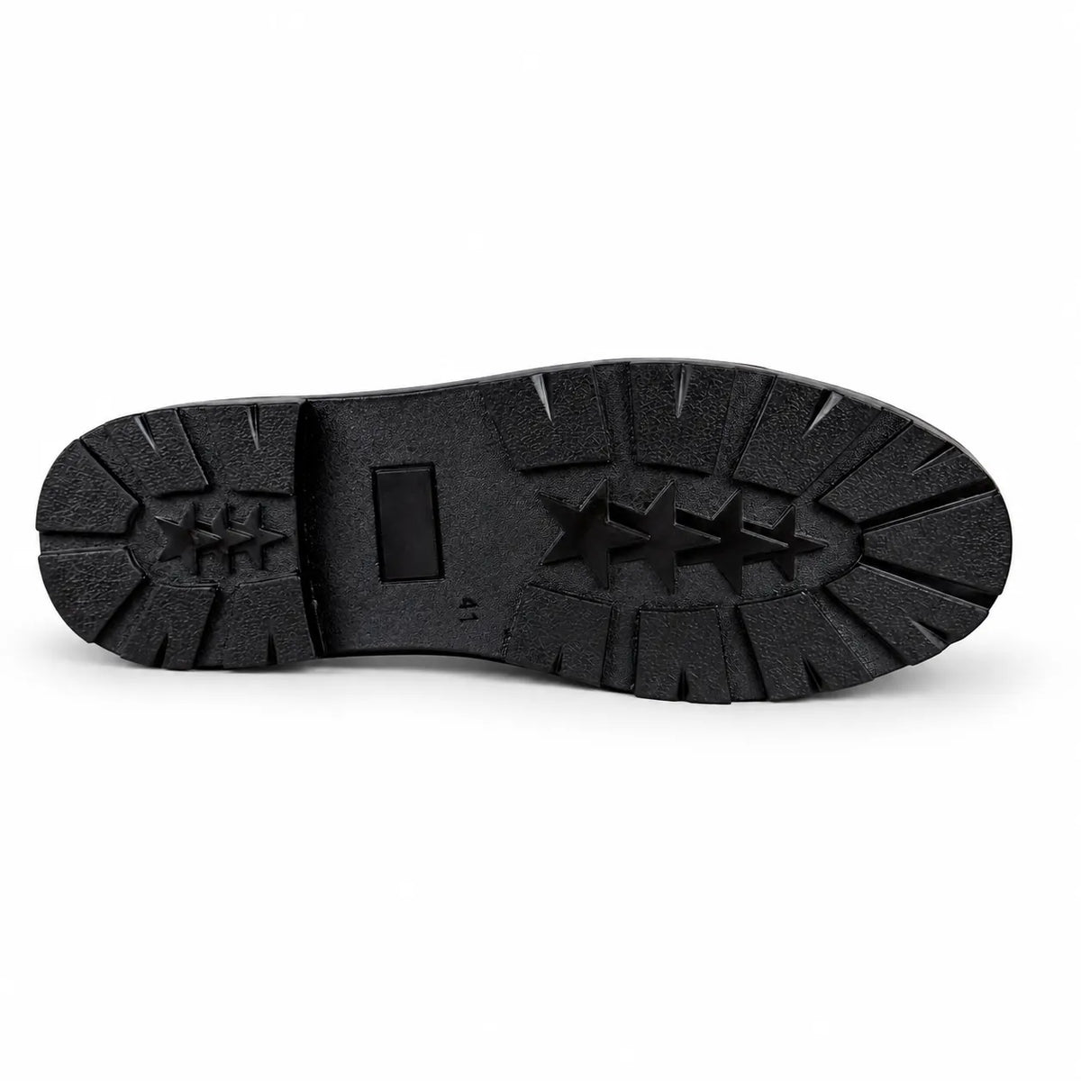LEATHER CHUNKY LOAFER - BLACK