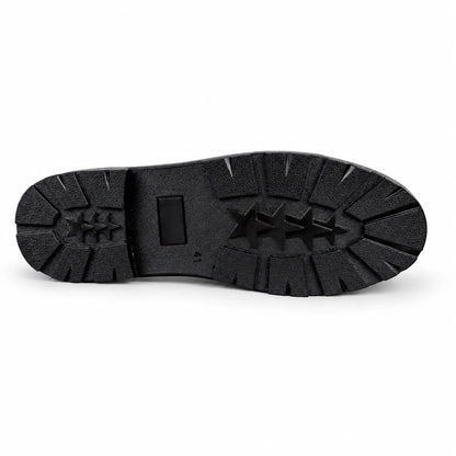 LEATHER CHUNKY LOAFER - BLACK