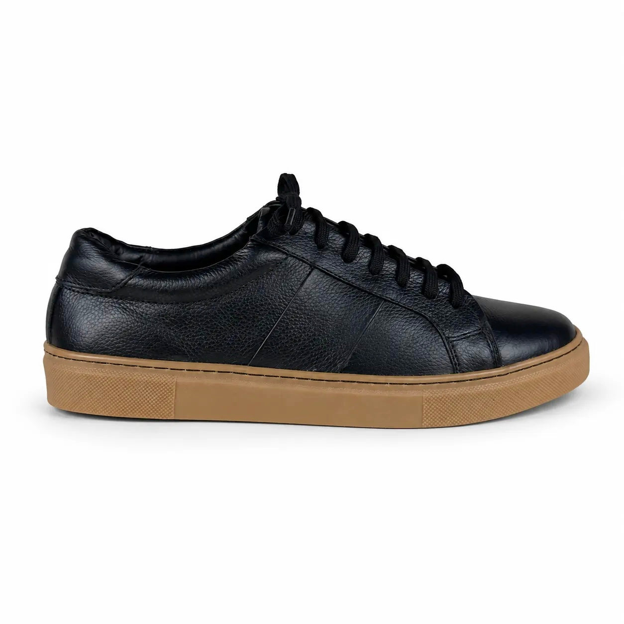LEATHER SNEAKER - BLACK