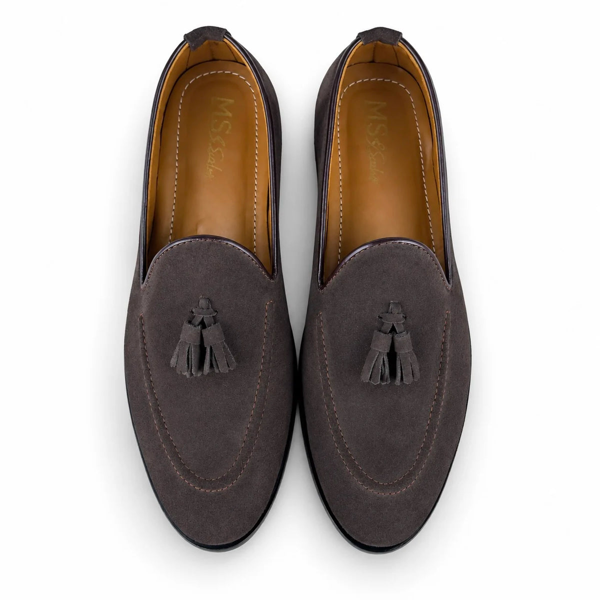 SUEDE LEATHER TESSEL LOAFER - BROWN