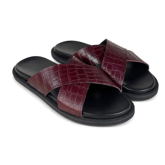 BURGUNDY SLIPPER X - LEATHER INSOLE