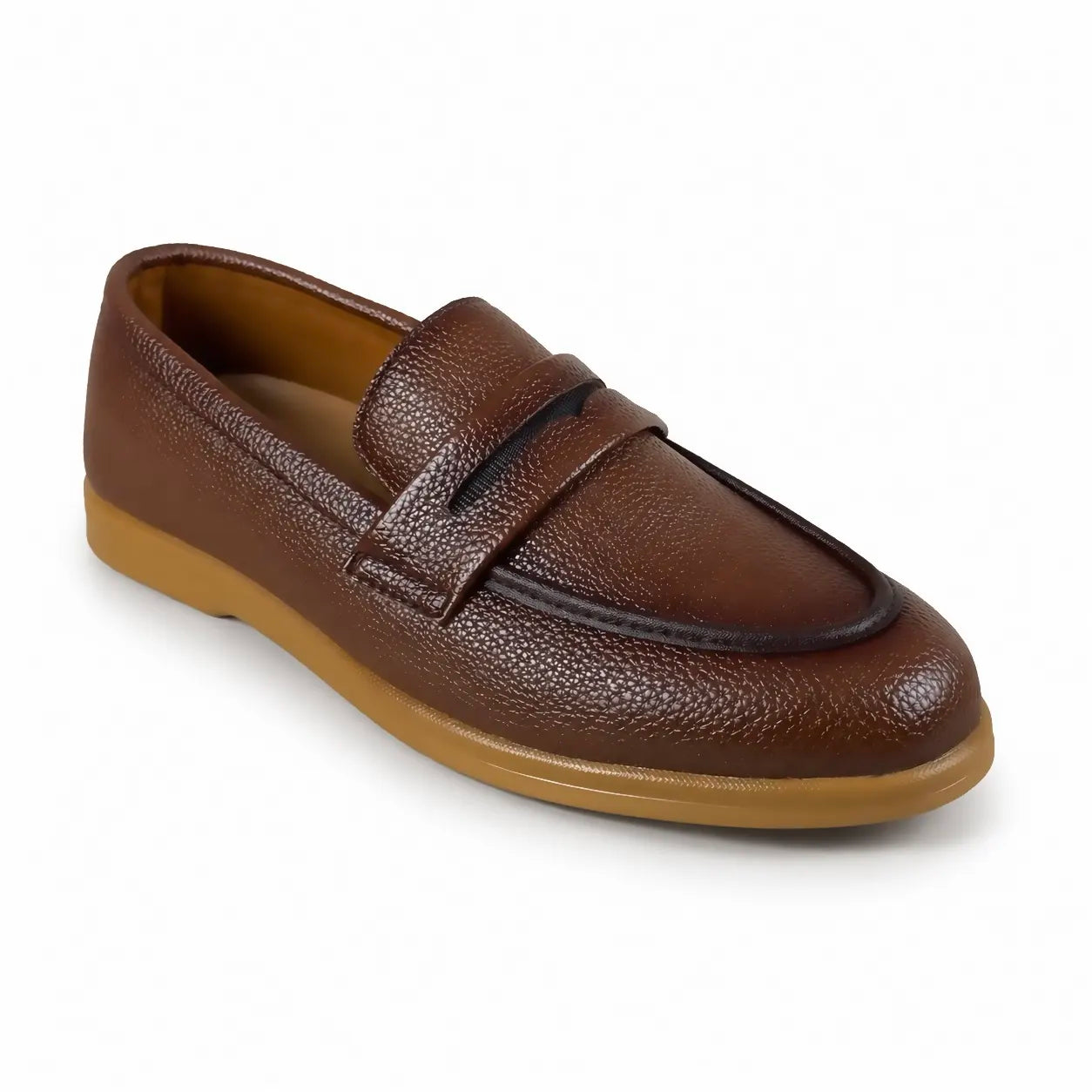 MILLED MEDICATED LOAFER C5220 - BROWN