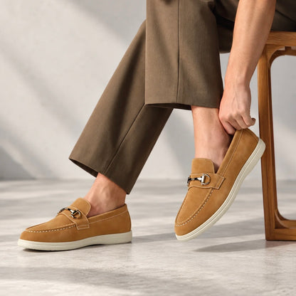 CAMEL NUBUCK SUEDE MEDICATED LOAFER