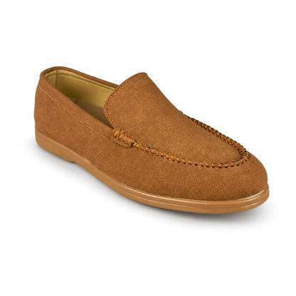 CAMEL BROWN SUEDE MEDICATED LOAFER
