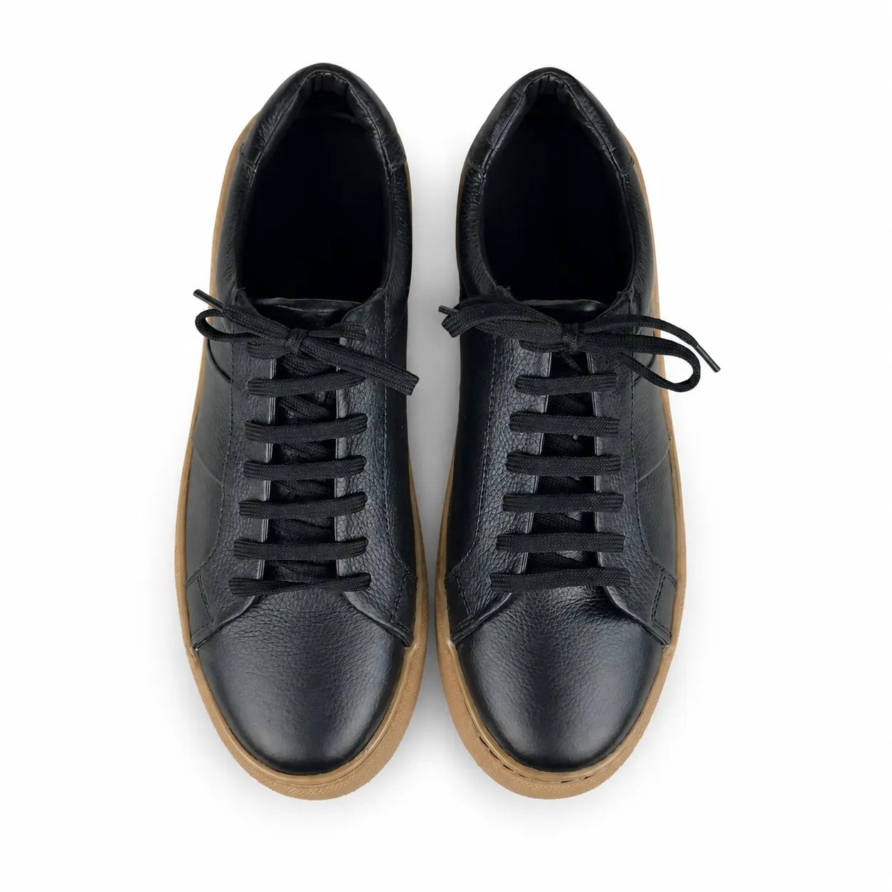 LEATHER SNEAKER - BLACK