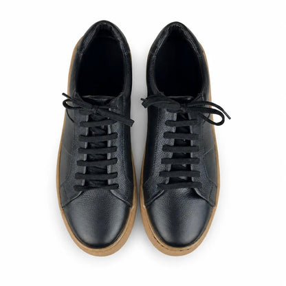 LEATHER SNEAKER - BLACK