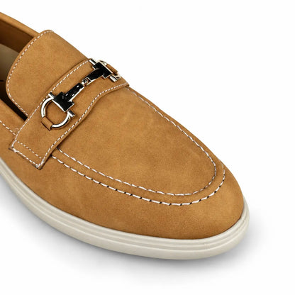 CAMEL NUBUCK SUEDE MEDICATED LOAFER