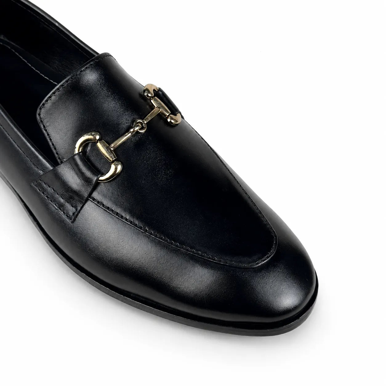 HORSEBIT LEATHER LOAFER - BLACK