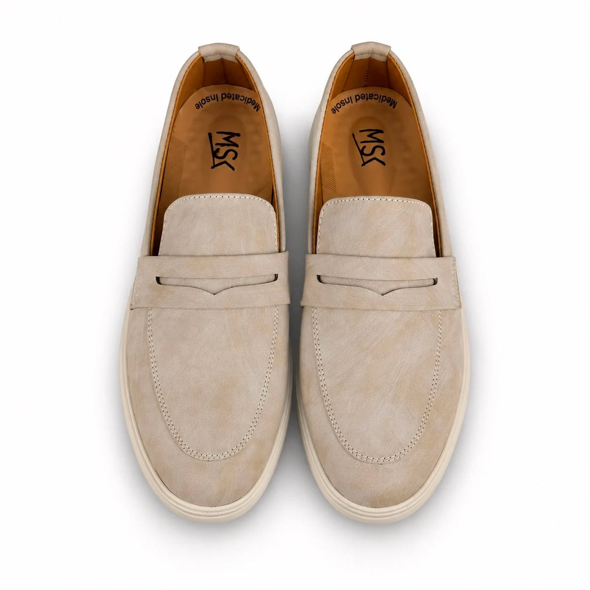 SAND BEIGE MEDICATED LOAFER