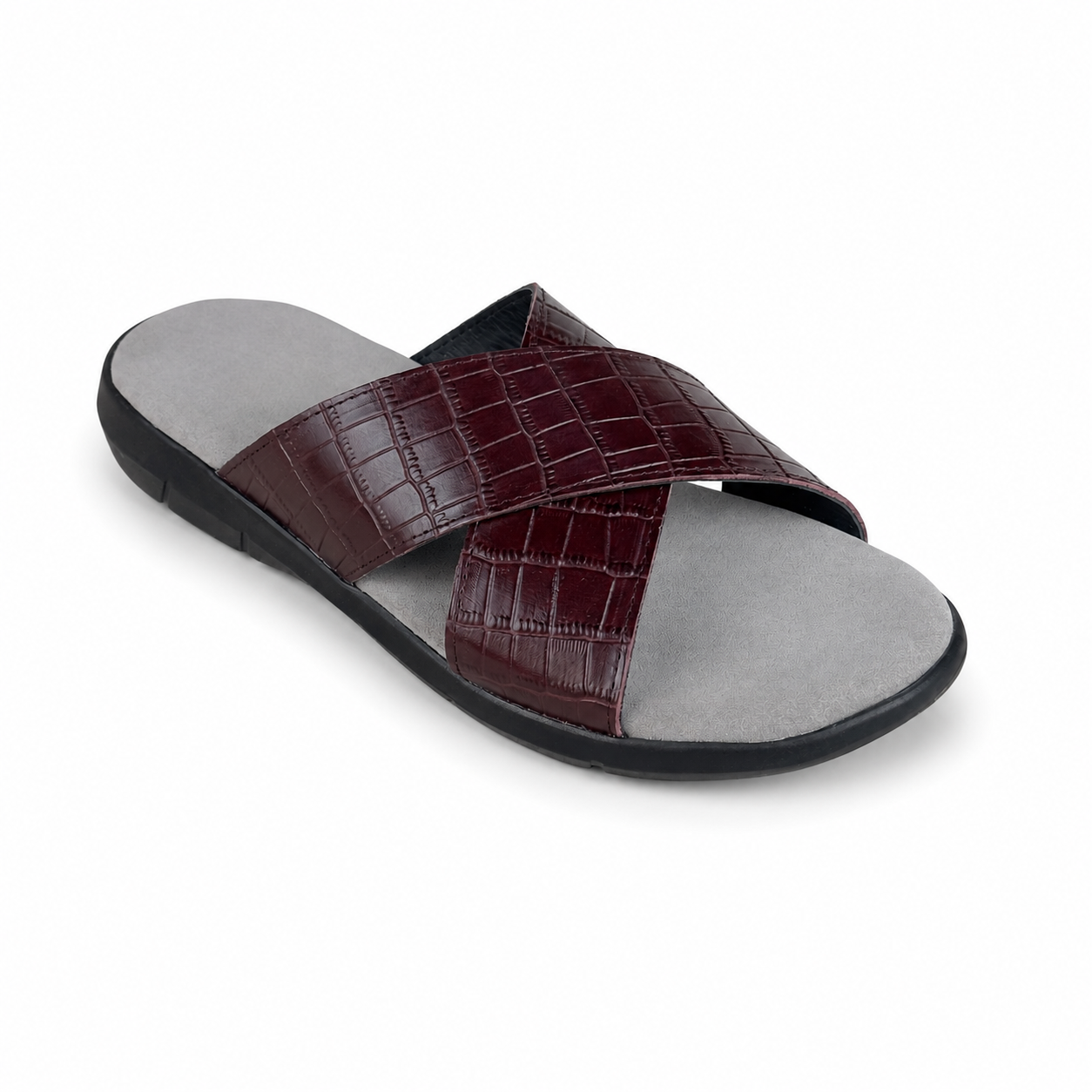 BURGUNDY SLIPPER X - SUEDE LINING