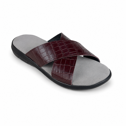 BURGUNDY SLIPPER X - SUEDE LINING