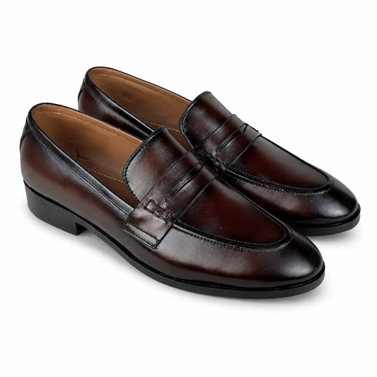 PENNY LEATHER LOAFER - BROWN