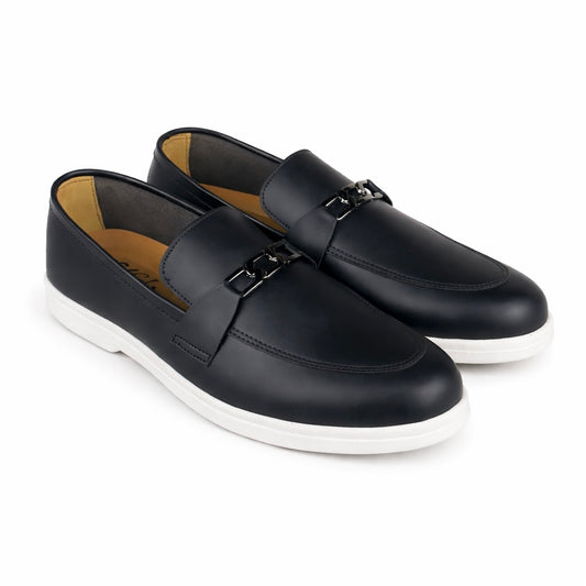 BLACK BUCKLE MEDICATED LOAFER