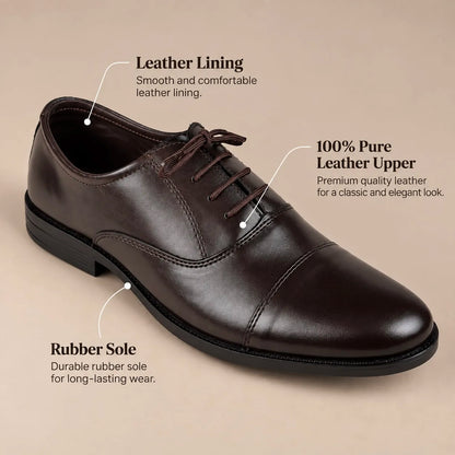 LEATHER OXFORD - BROWN