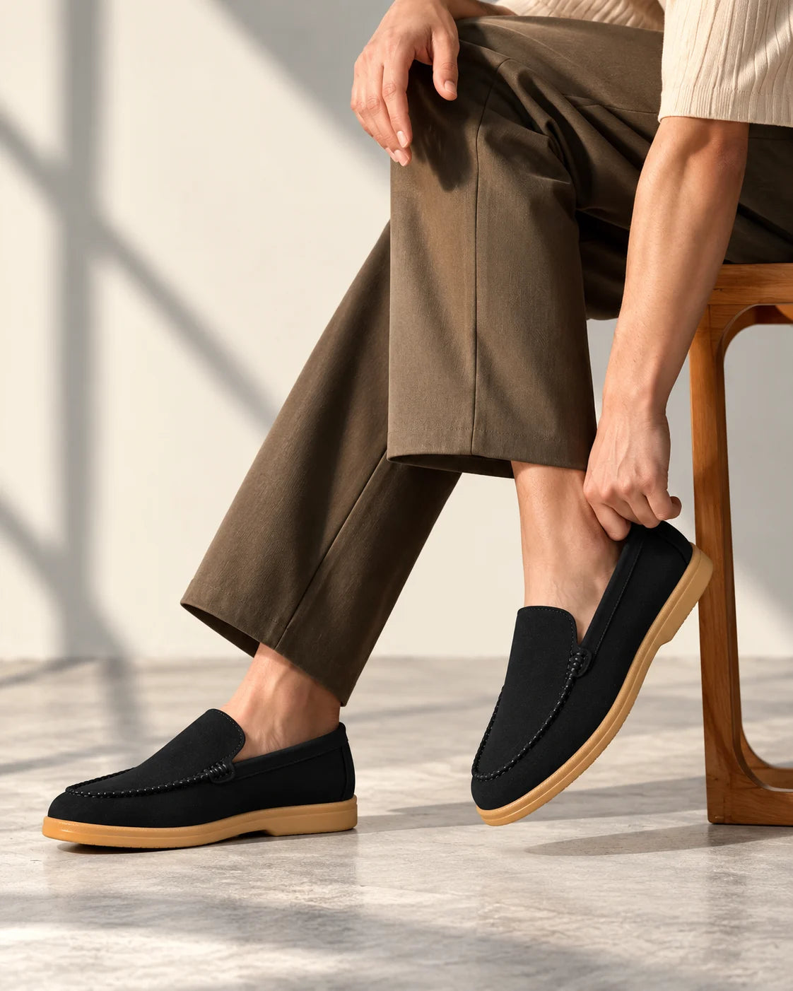 BLACK SUEDE MEDICATED LOAFER