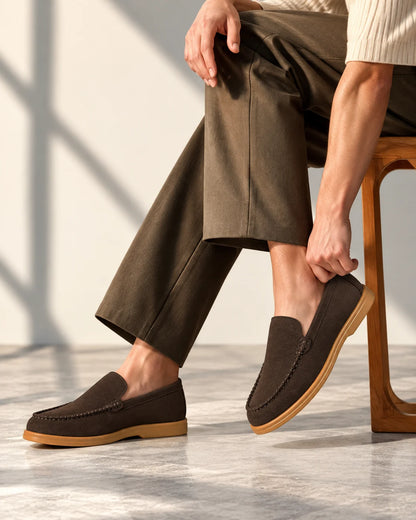 BROWN SUEDE MEDICATED LOAFER