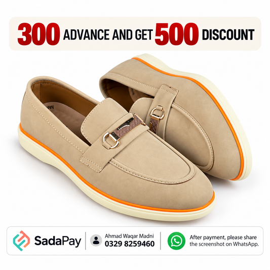 CREAM NUBUCK SUEDE MEDICATED LOAFER
